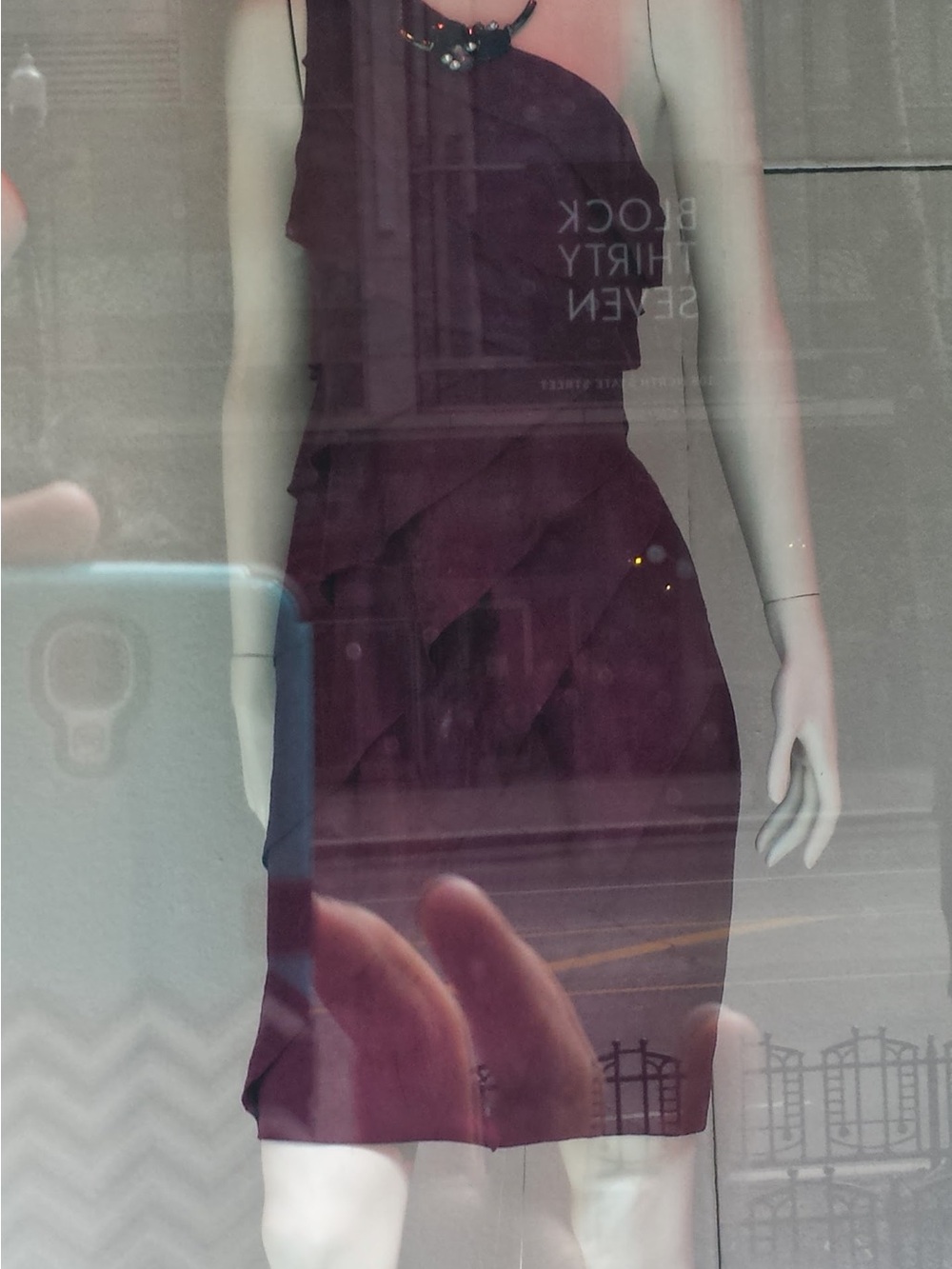 London Times One-Shoulder Deep Plum Cocktail Dress